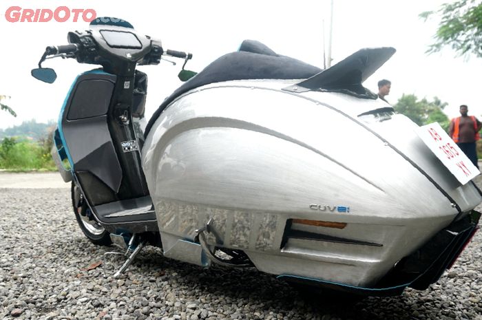modifikasi, motor listrik, honda dream ride project, Honda CUV e:, hdrp 2024, kontes modifikasi honda, Honda CUV e: Berubah Total Digarap Builder HDRP, Bodi Belakang Semok Bak Model Suntik Silikon