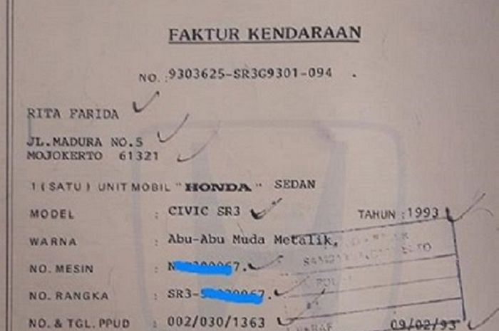 mobil bekas, kendaraan bekas, balik nama, faktur kendaraan, Kwitansi Pembelian Kendaraan, Apakah Balik Nama Mobil Bekas Butuh Faktur? Ini Penjelasan Polisi