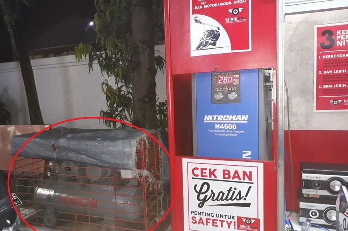 nitrogen, ban motor, isi angin, Isi Nitrogen Kok Masih Pakai Mesin Kompresor? Ternyata Ini Fungsinya