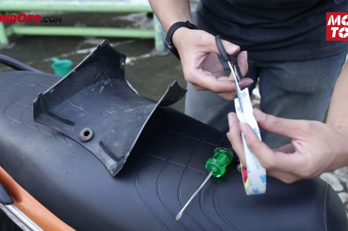 bodi motor, motor bekas, bodi motor getar, cara menghilangkan getar di bodi motor, penyebab bodi motor getar, Cara Menghilangkan Getar di Bodi Motor Dengan Memakai Double Tape