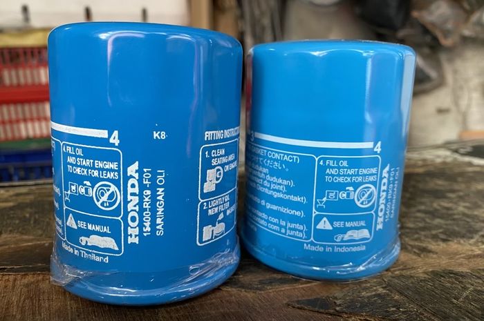 asli, palsu, honda, tulisan, oli mesin, filter oli, Jangan Sembarangan Ganti Filter Oli Mobil, Begini Cek Asli atau Enggak