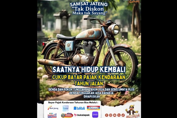Pajak, Jawa Tengah, pajak kendaraan bermotor, Tunggakan pajak, pemutihan pajak, Penunggak Pajak Kendaraan Diampuni di Jateng Mulai Hari Ini, Caranya Begini