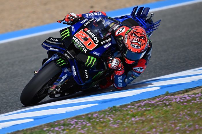 MotoGP, yamaha, Marc Marquez, Fabio Quartararo, motogp spanyol, Tempel Marquez di Hari Pertama MotoGP Spanyol 2025, Quartararo Malah Bingung Sendiri