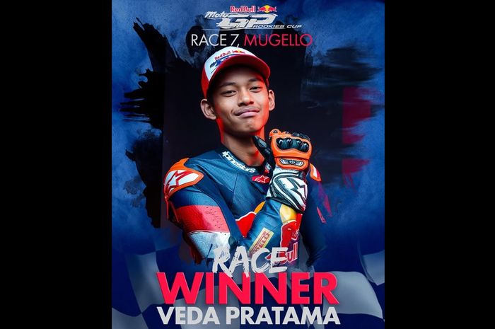 MotoGP, mugello, pembalap indonesia, motogp italia, red bull rookies cup, Veda Ega Pratama, Emang Dahsyat, Veda Ega Pratama Menang Dua Kali di Red Bull Rookies Cup Seri Mugello
