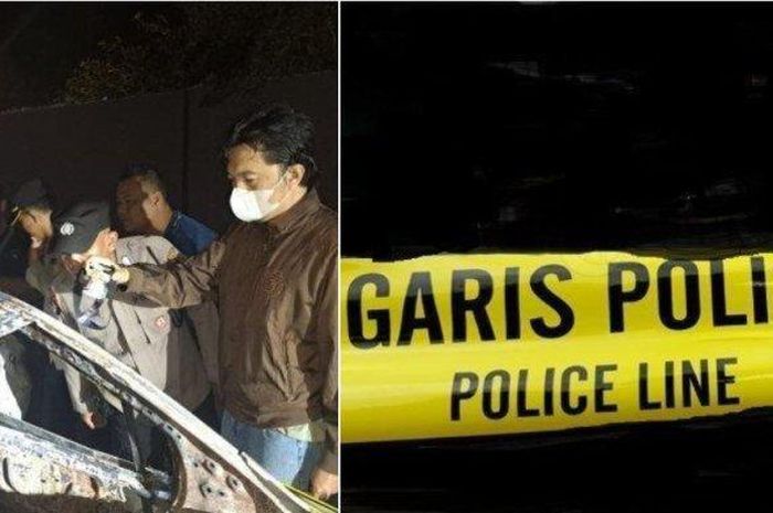 mobil meledak, daihatsu xenia, bangka, daihatsu xenia terbakar, tulang di kabin, Ledakan Xenia di Dekat Hotel Hebohkan Warga Bangka, Temuan di Kabin Bikin Merinding