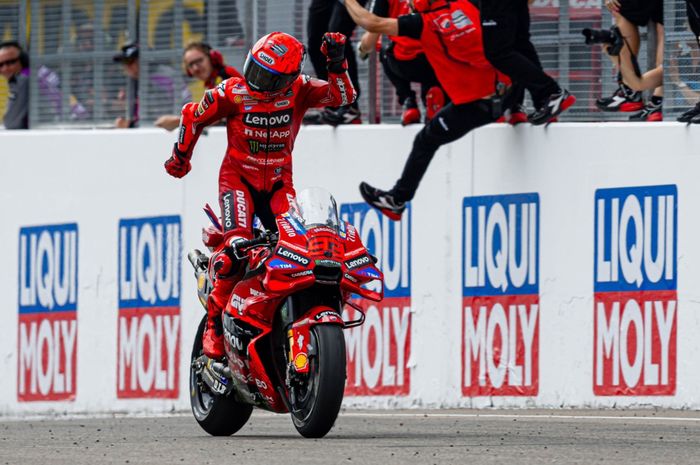 MotoGP, Marc Marquez, motogp jerman, Aura Farming, Menang MotoGP Jerman 2025, Marc Marquez Juga Ikutan Selebrasi Aura Farming Pacu Jalur Indonesia