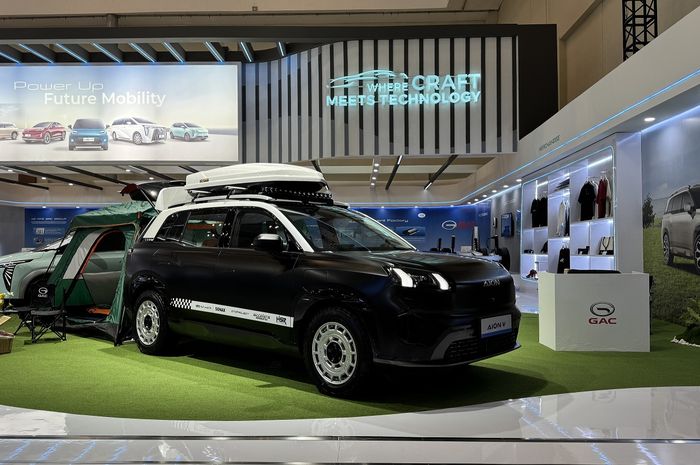 modifikasi mobil listrik, GAC AION V, AION V Adventure, Modifikasi AION V, Roofbox Solitaire, Memukau, Mobil Listrik Buatan Cikampek dari GAC Ini Dandan Gagah di GIIAS 2025