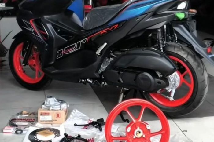 discbrake, aerox, rem cakram belakang, Aerox Alpha, Yamaha Lancar Langgeng, Segini Biaya Pasang Rem Cakram Belakang Aerox Baru ke Aerox Lama