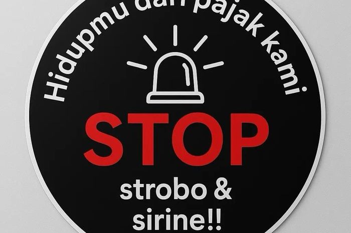 jalan raya, peter f gontha, prioritas jalan, Stop Sirine dan Strobo, Dipasang di Mobil, Stiker Stop Sirine dan Strobo Jadi Aksi Moral