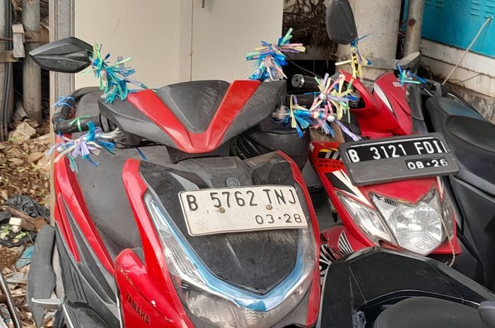 stasiun, honda beat, mio gt, Stasiun Tambun, Masih Jadi Misteri, Siapa Pemilik Motor Penuh Tali Rafia di Stasiun Tambun