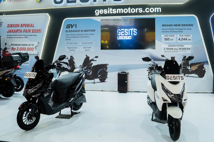 gesits, Motor Listrik Gesits, Volta, Gesits GV1, GV1 Gesits By Volta, Punya Fitur Ala Mobil Rp 200 Jutaan, Berapa Jarak Tempuh Gesits GV1?