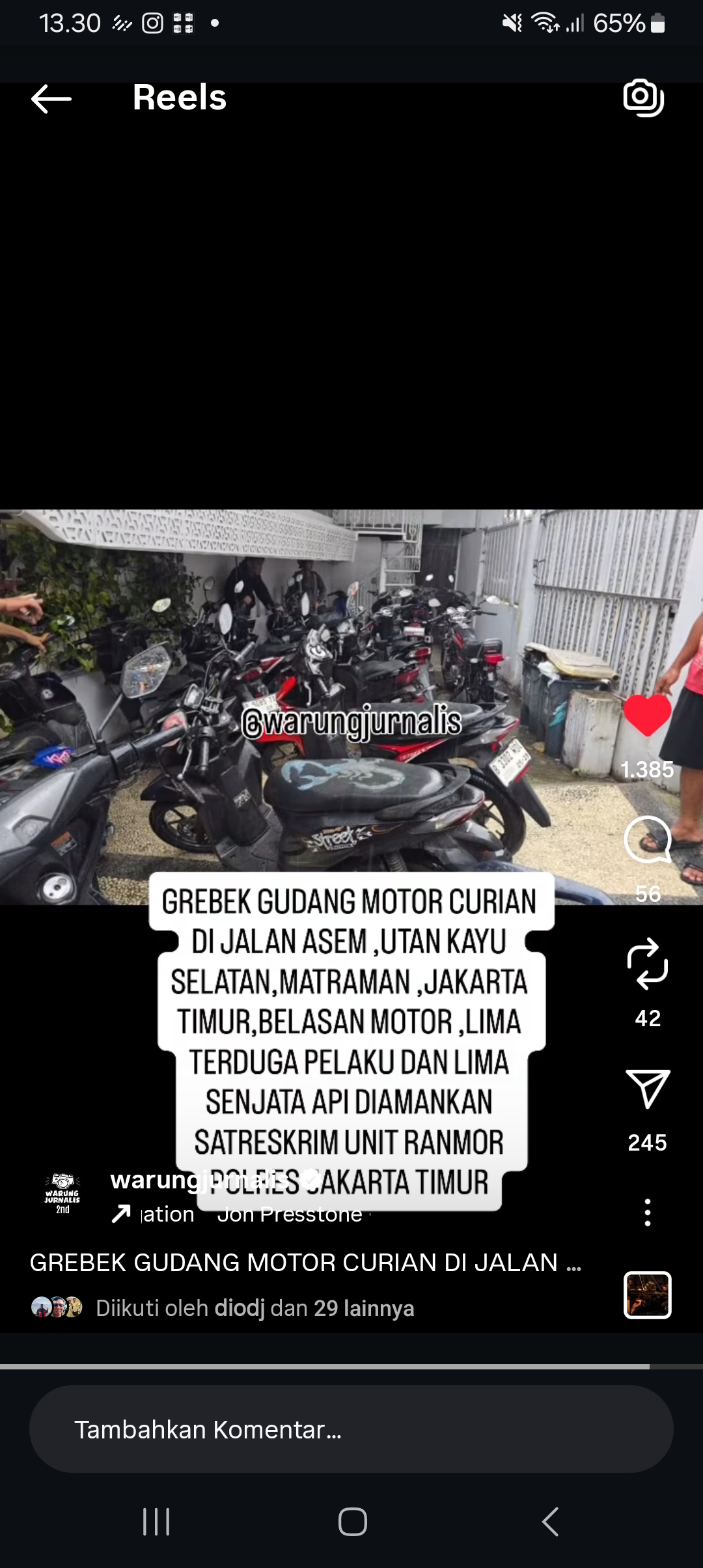 jakarta timur, curanmor, reskrim, GPS Nggak Pernah Bohong, Honda BeAT Bawa Polisi ke Markas Curanmor