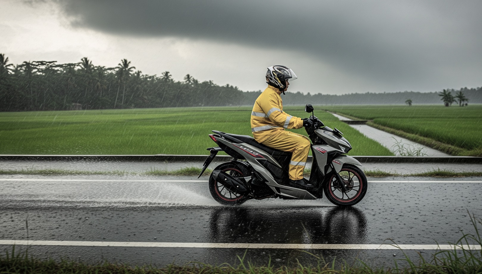 tips aman, hujan deras, pengendara motor, astra motor jateng, tips safety riding, Oke Desiyanto, Bahaya Tersembunyi Intai Pemotor saat Terjang Hujan, Otak Bisa Overload?