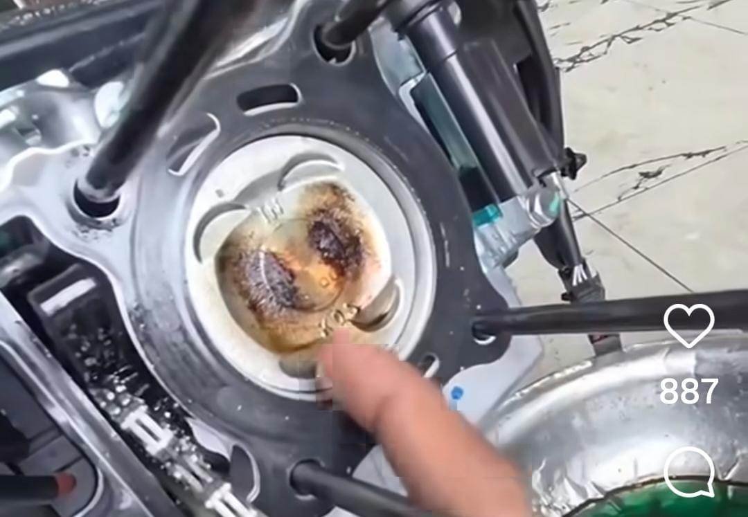 motor, motor baru, turun mesin, AHASS Kawi Motor Ciganjur, Mesin Motor Baru Dipakai 5 Km Sudah Dibongkar, Begini Penampakannya