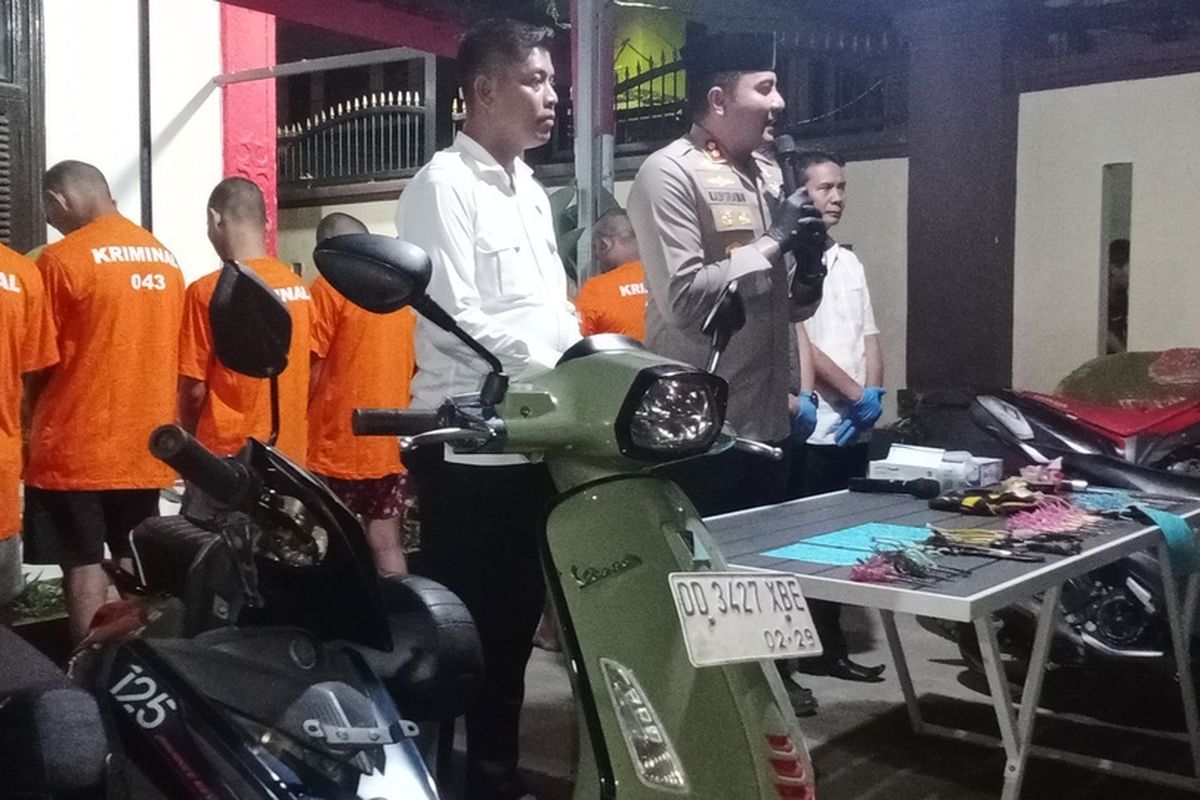 honda crf150l, Vespa Sprint S, geng motor brutal, Yamaha Mio 125, Geng Motor Gowa, Sprint S, CRF150L dan Mio 125 Disita Polisi, Geng Motor Brutal Serang Warga Gowa Pakai Parang dan Panah