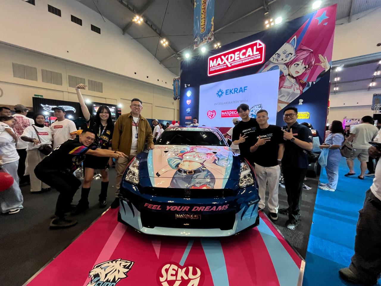 anime, starla, roar, nissan gtr r-35, maxdecal, EVOS Abu, Sekuya, IMX 2025, MaxDecal x SekuyaEVOS, Gabungkan Dunia Otomotif dan Esport Lewat Nissan GTR R-35