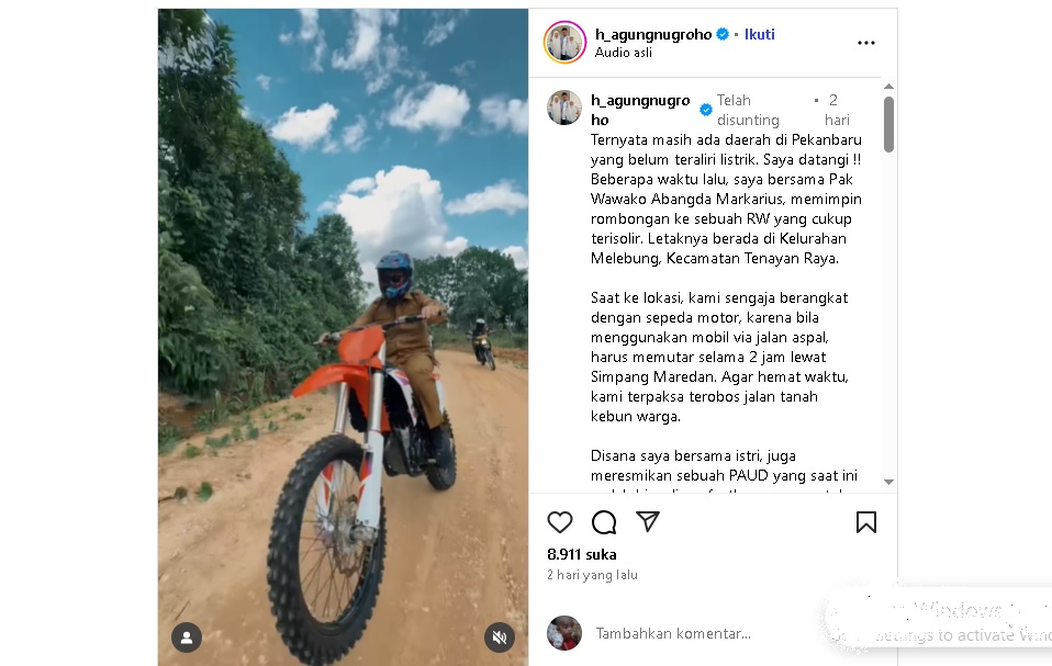 motor trail, ktm 250 sx, mantan pembalap, special engine, wali kota pekanbaru, Wali Kota Pekanbaru Lihai Tunggangi Motor Trail Saat Kunker, Tak Heran Tahu Masa Lalunya