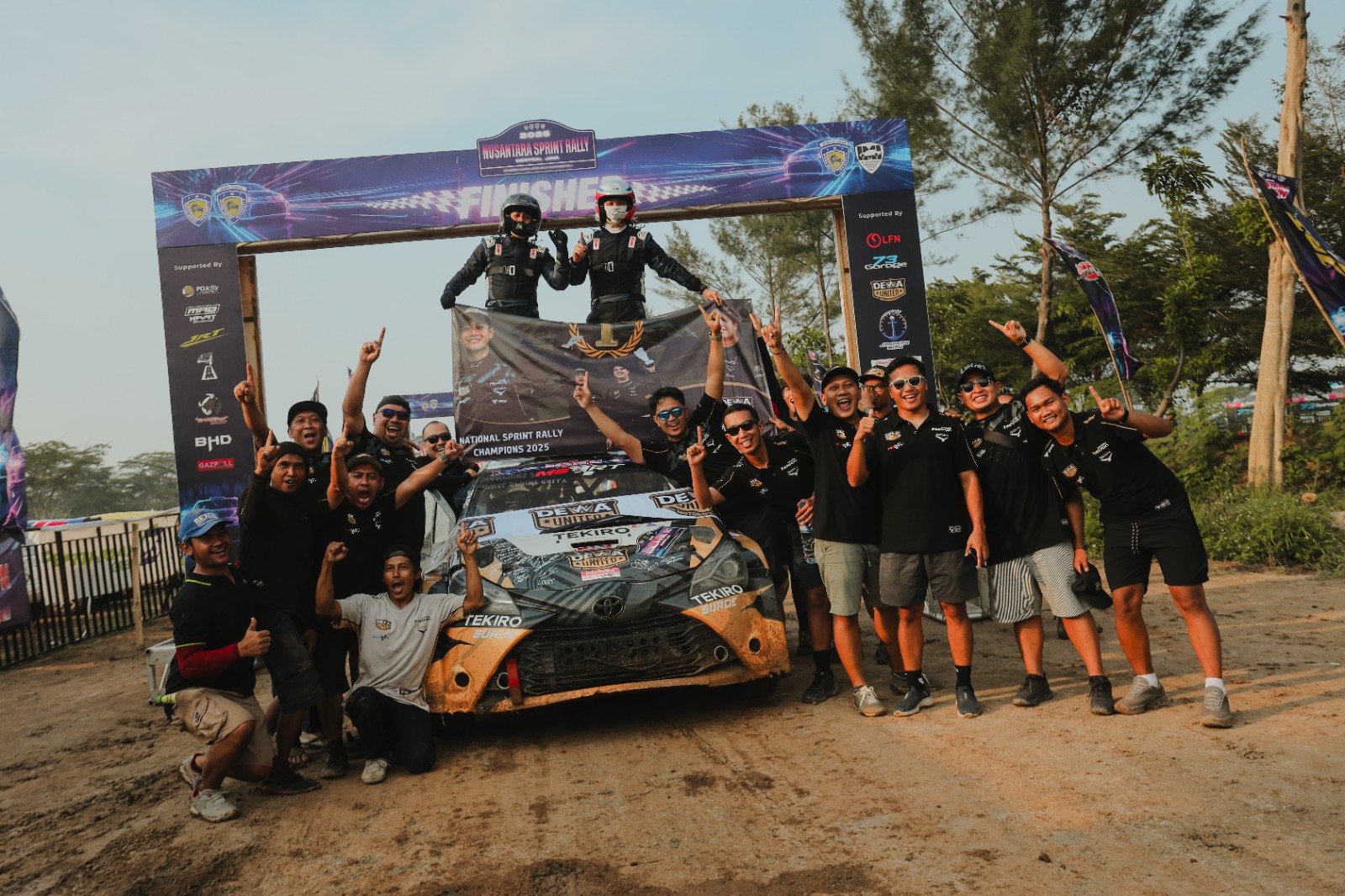 kejurnas sprint rally, Toyota Yaris Proto, Dewa United Motorsports, Sprint Rally 2025, Juara Nasional Sprint Rally 2025, Juara Nasional Tim Sprint Rally 2025 Sudah Ketebak di Putaran 5, Seri Penutup di Sukabumi Jadi Pembuktian