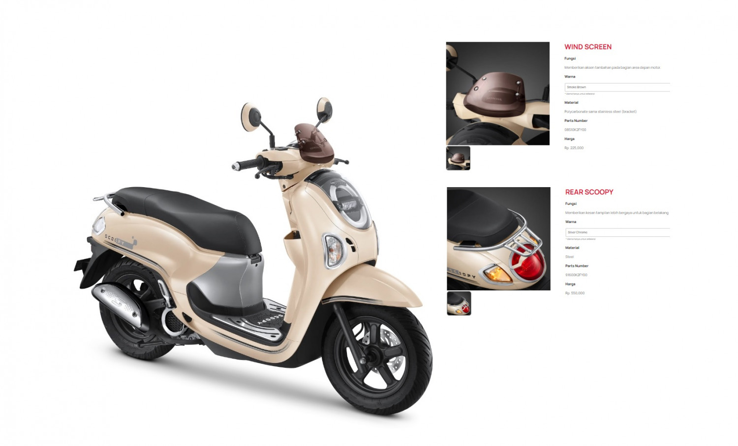 Pas Buat Cewek, Pengin Honda Scoopy Makin Unyu? Cukup Pasang Aksesori Resmi Ini