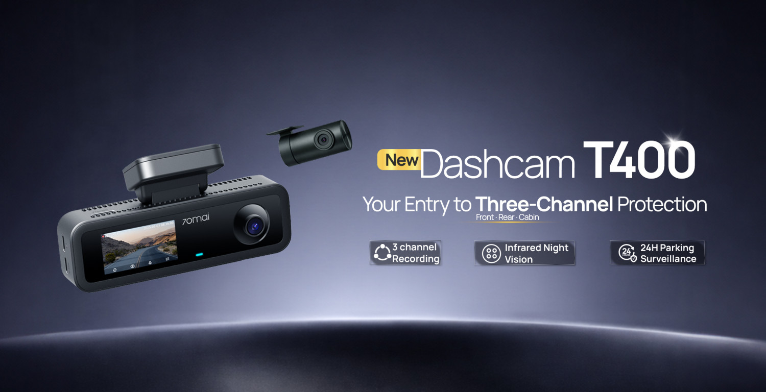 Dashcam 3 Channel Murah Siap Diajak Mudik Lebaran, 70mai T400 Cuma Dijual Segini