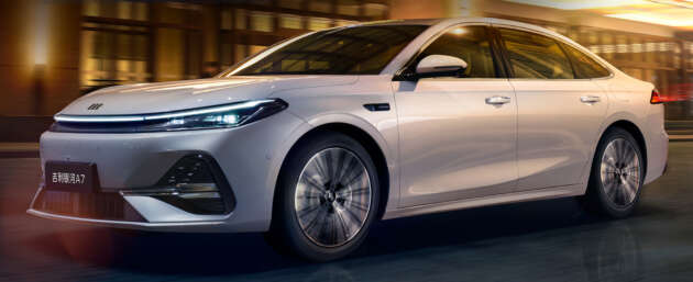 Geely Galaxy A7 revealed – D-segment PHEV sedan, 2L/100 km, over 2,100 km range; next Proton Perdana?