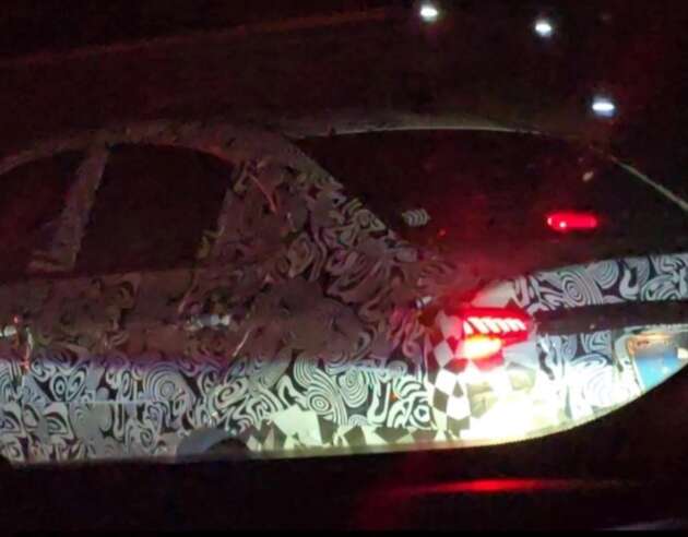 2025 Proton Saga MC3 seen at night – rear taillights with S70-like LED signature; LED projector headlamps