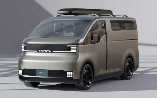 Toyota Hiace Concept previews next generation of commercial van with pillarless side, full-width display