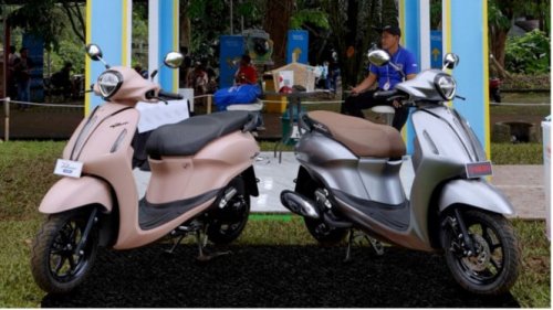 Penampilan Unik Yamaha Grand Filano Hybrid di Bogor