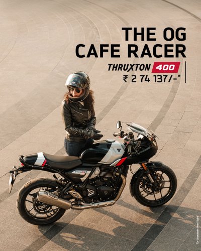 Triumph Thruxton 400 Launched (in India)