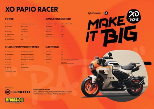 CFMOTO PAPIO RACER Tiba di Malaysia, dari RM8,888