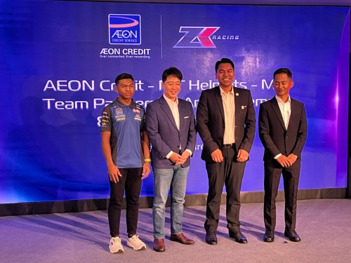 AEON CREDIT Drives Hakim Danish to Moto3 as Title Sponsor
