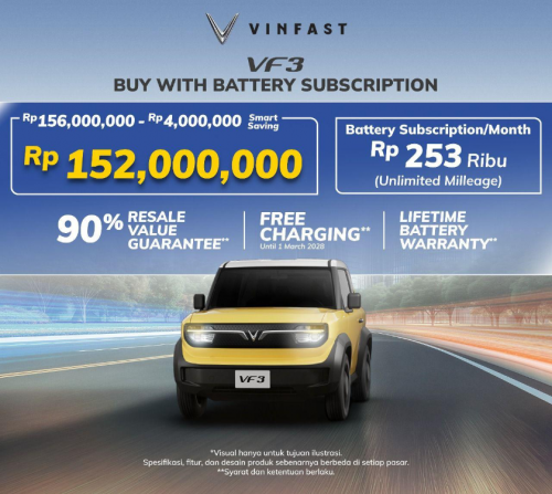 Kabar Baik, Beli Mobil Listrik VinFast Sekarang Lebih Hemat, Pakai Skema Berlangganan Baterai, Ini Metodenya