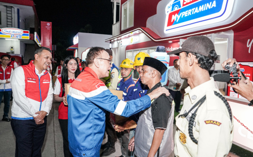 Pantau Stok BBM Mudik 2026, Komisaris Utama Pertamina Tinjau SPBU Rest Area KM 57