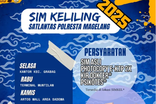 Catat, Ini Lokasi Layanan SIM Keliling di Magelang Juli 2025