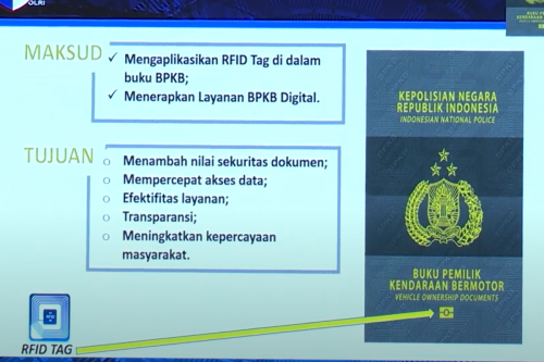Buku BPKB Elektronik Dipasang Chip RFID, Apa Fungsinya?
