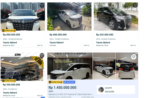 Mengapa Harga Toyota Alphard Bekas Turun Hingga Rp 200 Juta?