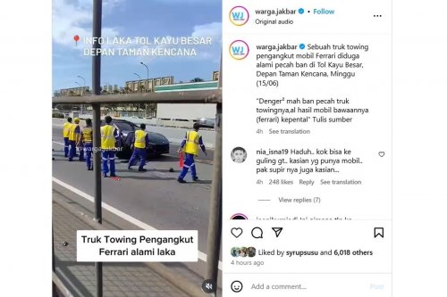 Ferrari Terguling Saat Diangkut Towing, Ditanggung Asuransi?