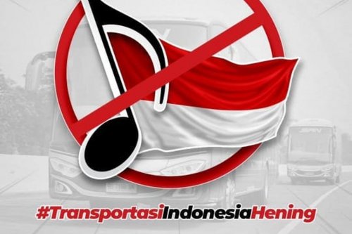 Deretan Bus AKAP Lakukan Gerakan Transportasi Indonesia Hening Hindari Royalti
