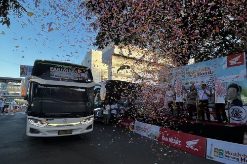 Ribuan Pengguna Motor Honda Berangkat Mudik Bareng 2026