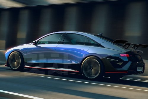 Ilustrasi Hyundai Ioniq 6 N yang Siap Meluncur Juli 2025