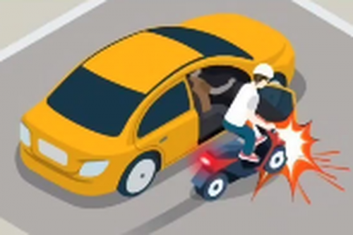 Jangan Asal Buka Pintu Mobil, Pengendara Motor Jadi Korban