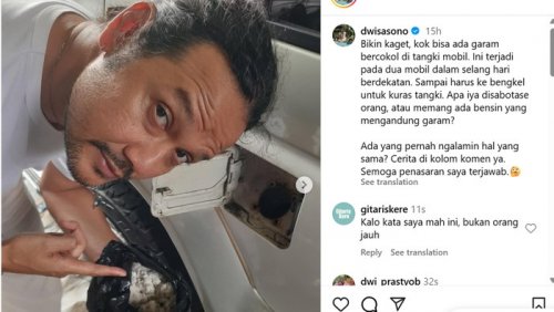 Dwi Sasono Dibikin Kaget, di Dalam Tangki BBM Mobil Ada Garam!
