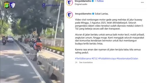 Heboh Konvoi Moge Serasa yang Punya Jalan: Terobos Jalur Busway