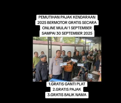 Awas Penipuan Berkedok Pemutihan: Gratis Ganti Pelat-Pajak Kendaraan