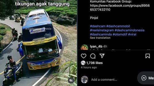 Viral Rombongan Nmax Berhentikan Bus di Tikungan