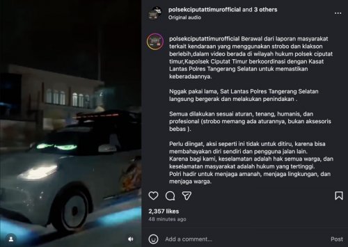 Viral Mobil Listrik Wuling Pakai Klakson Telolet dan Strobo, Endingnya Begini