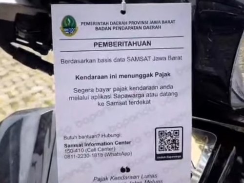 Mobil-motor Dipasang Hang Tag Gegara Nunggak Pajak? Ini yang Harus Dilakukan