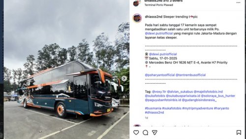 PO Haryanto Kini Punya Sleeper Bus, Layani Trayek Jakarta-Madura