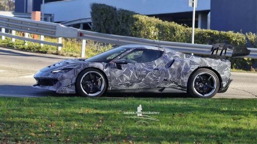 Hardcore Ferrari Spied Looking Like A Race Car For The Road