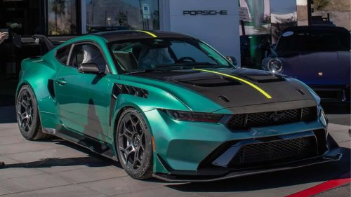 Hero Mustang GTD Owner Has His Car Delivered To A Porsche Dealer 